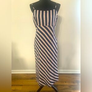 Laundry by Shelli Striped Sleeveless Maxi Dress, Size 6